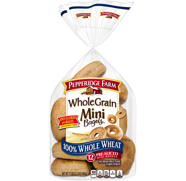 Mini 100% Whole Wheat Bagels